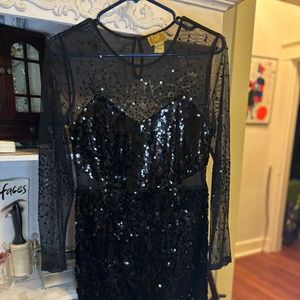 H&M Black Sequin Dress-Sz. 8